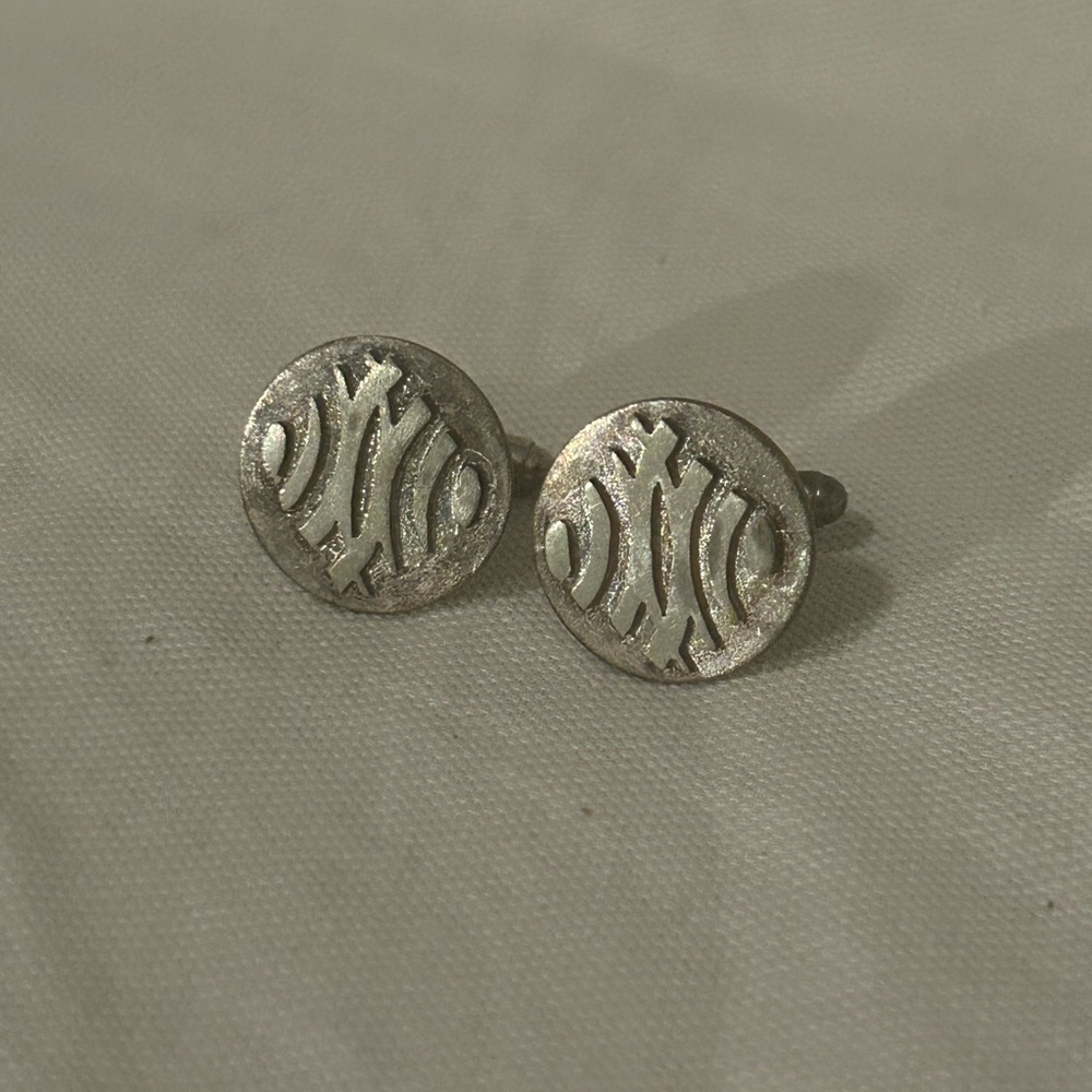 Leander D’Ambrosia Sterling Silver Abstract Modernist Cufflinks